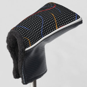Retro Paint Splatter and Dots Golf Head Cover