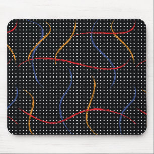 Retro Paint Splatter and Dots Mouse Mat