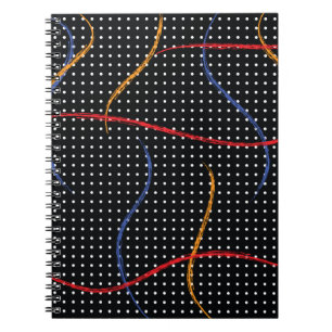 Retro Paint Splatter and Dots Notebook