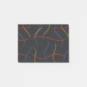 Retro Paint Splatter and Dots Post-it Notes