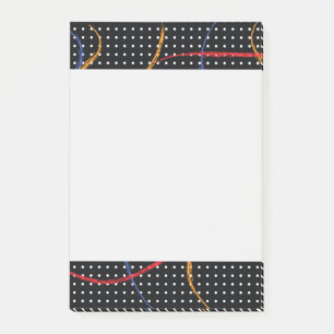 Retro Paint Splatter and Dots Post-it Notes