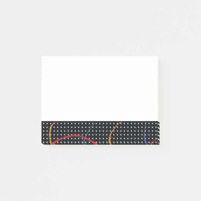 Retro Paint Splatter and Dots Post-it Notes (Front)