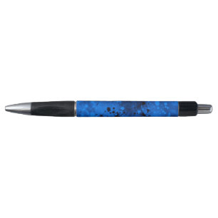 Retro Paint Splatter Effect Blue & Black 