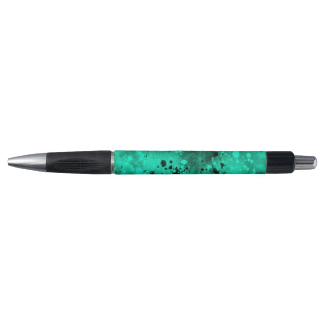Retro Paint Splatter Effect Green & Black (Front)