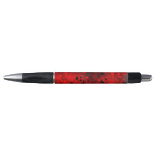 Retro Paint Splatter Effect Red & Black 