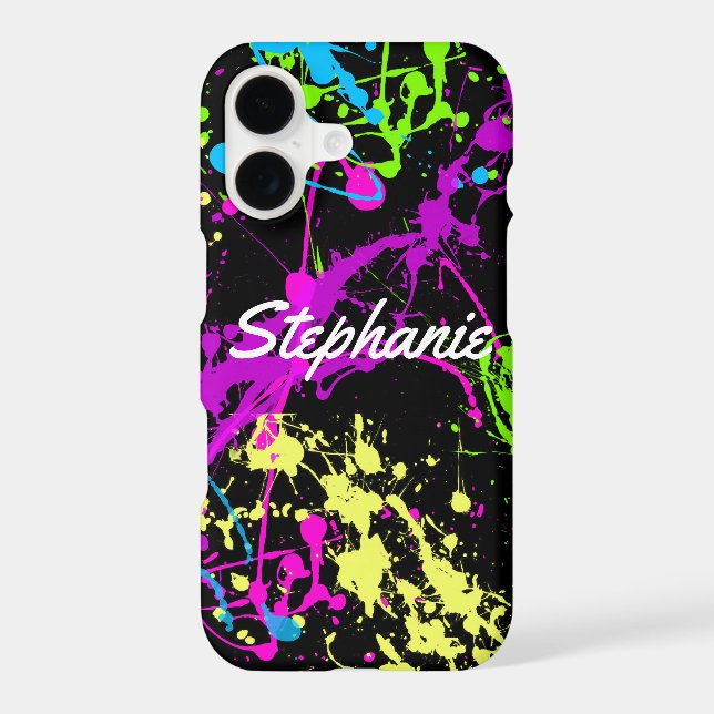 Retro Paint Splatter Neon Custom (Back)