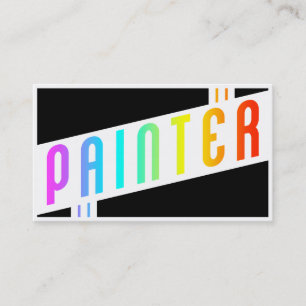 retro painter business card