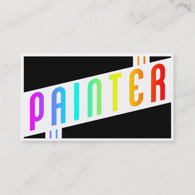 retro painter business card (Front)