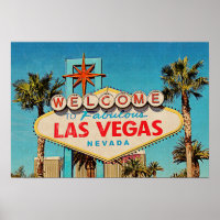 Retro Painting Fabulous Las Vegas Nevada Sign