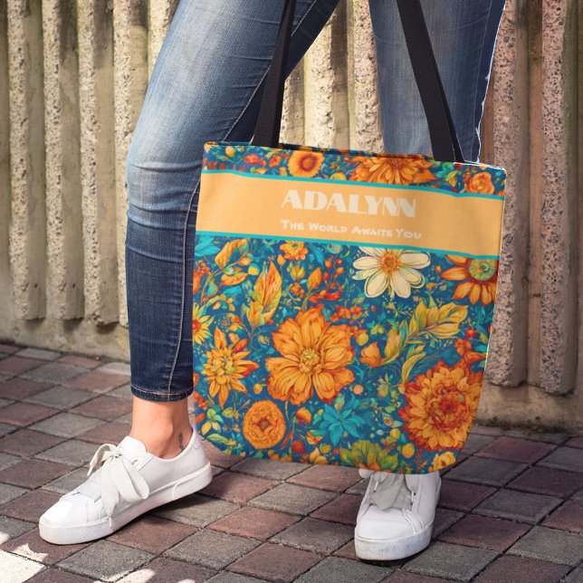 Retro Painting Graduation Gifts for Granddaughter Tote Bag (Retro Painting Graduation Gifts for Granddaughter)