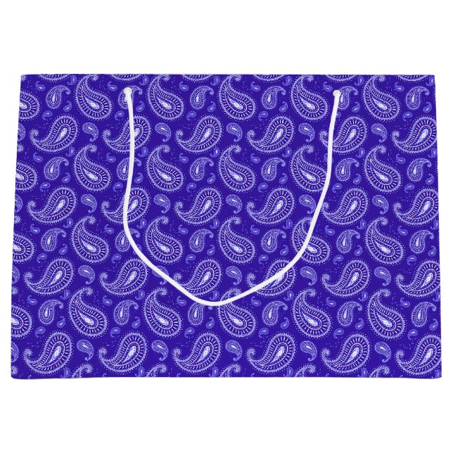 Retro Paisley Bandanna/Bandanna Large Gift Bag (Front)