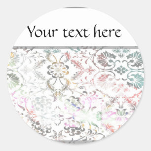 retro paisley classic round sticker