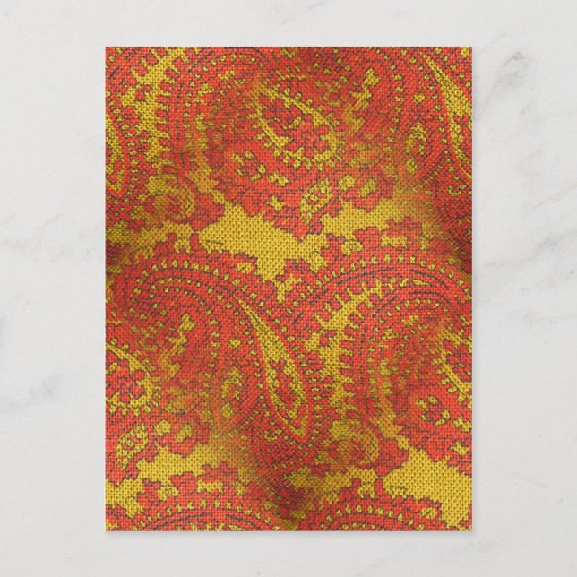 Retro Paisley Postcard (Front)