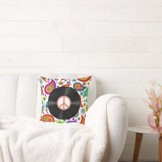 Retro Paisley with LP Record Cushion