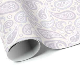 Retro Pale Subtle Paisley Pattern Wrapping Paper
