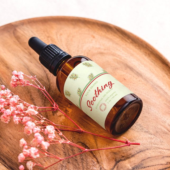 Retro Palm Leaves Cosmetics Dropper Bottle Label  (Creator Uploaded)