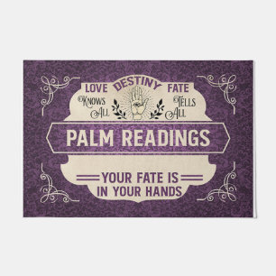 Retro Palm Reading Doormat, Tarot Reader Doormat