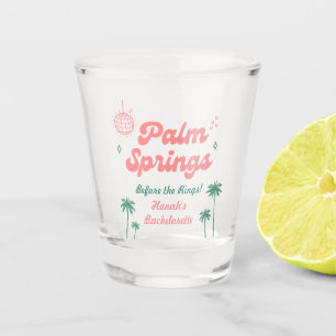 Retro Palm Springs Bachelorette Party Shot Glass