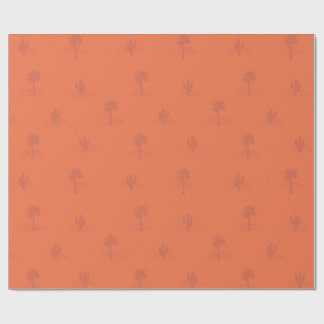 Retro Palm Springs Cactus in Earthy Colours Wrapping Paper