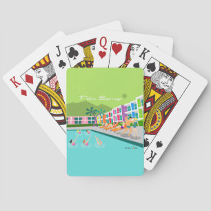 Retro Palm Springs Hotel Classic Playing Cards