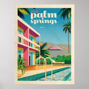 Retro Palm Springs Hotel Poster