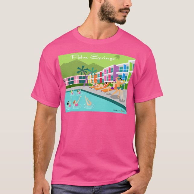 Retro Palm Springs Hotel T-Shirt (Front)