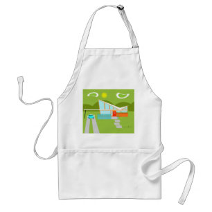 Retro Palm Springs House Apron
