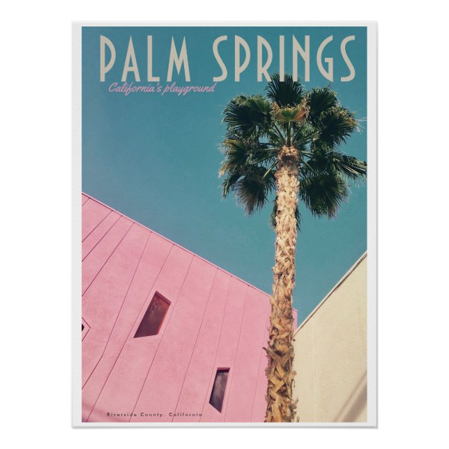 Retro Palm Springs Travel Poster (Front)