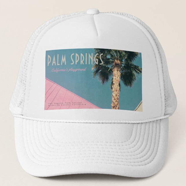 Retro Palm Springs Trucker Hat (Front)