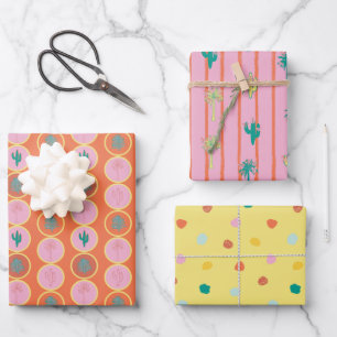 Retro Palm Springs Wrapping Paper Set 2