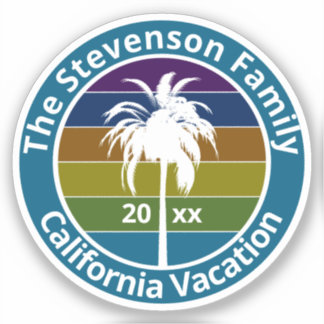 Retro Palm Tree Tropical Family Vacation Custom
