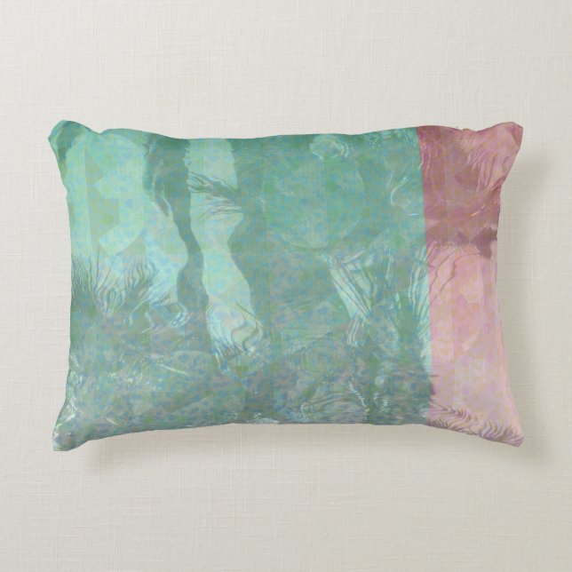 Retro Palm Trees Reflection Decorative Cushion (Front)