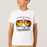 Retro Palm Trees Sunglasses Family Vacation  T-Shirt<br><div class="desc">Customise this Retro Palm Trees Sunglasses Family Vacation T-Shirt custom matching vacation shirt for all of your favourite people. This great matching shirt can be customised for each member of your family group. Your family will love having their own Retro Palm Trees Sunglasses Family Vacation T-Shirt design on a shirt...</div>