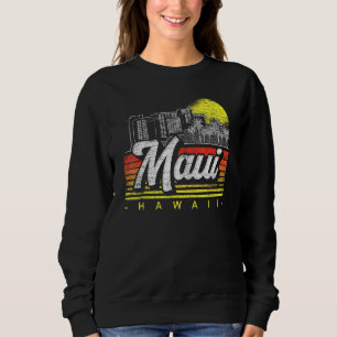 Retro Palm Trees Tropical Hawaiian Summer Sunset M Sweatshirt