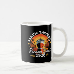 Retro panama canal 2026 panama waterway sailing coffee mug