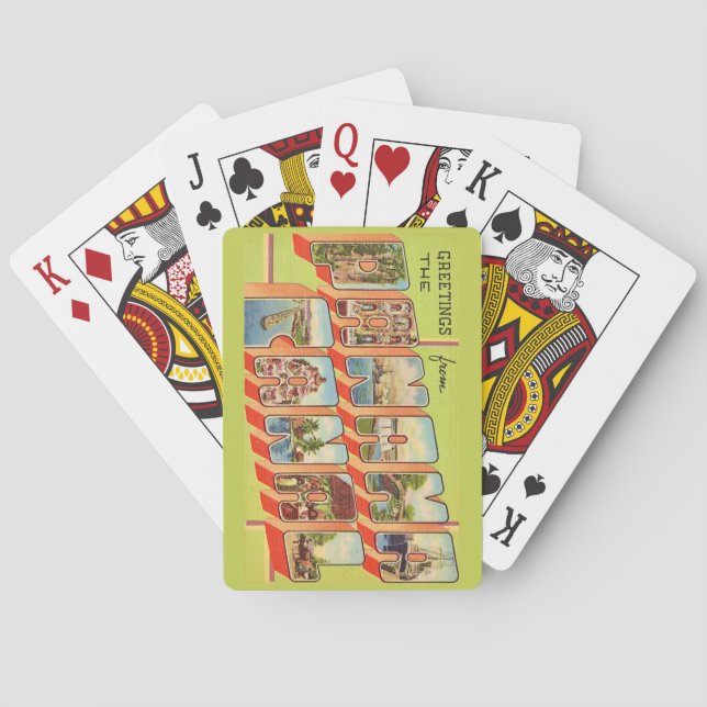 "Retro Panama Canal Playing Cards (Back)