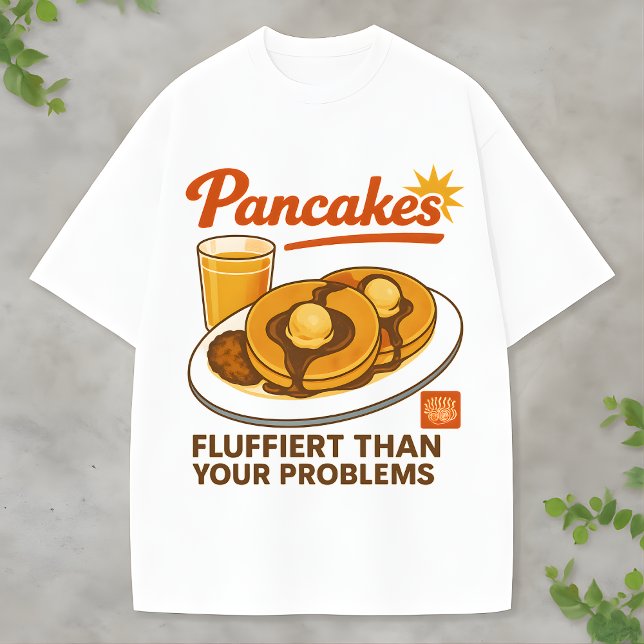 Retro Pancake Stack A Fun Twist on Food Fashion T-Shirt (Creator Uploaded)