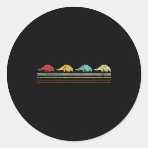 Retro Pangolin Lover Funny Pangolin Vintage Classic Round Sticker