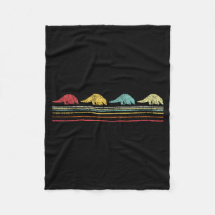 Retro Pangolin Lover Funny Pangolin Vintage  Fleece Blanket