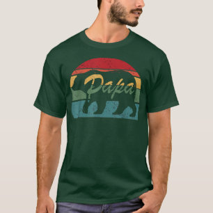 Retro Papa Bear for Dads Father's day Idea Humour T-Shirt