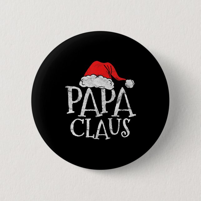 Retro Papa Claus Gift Funny Christmas Santa Costum 6 Cm Round Badge (Front)