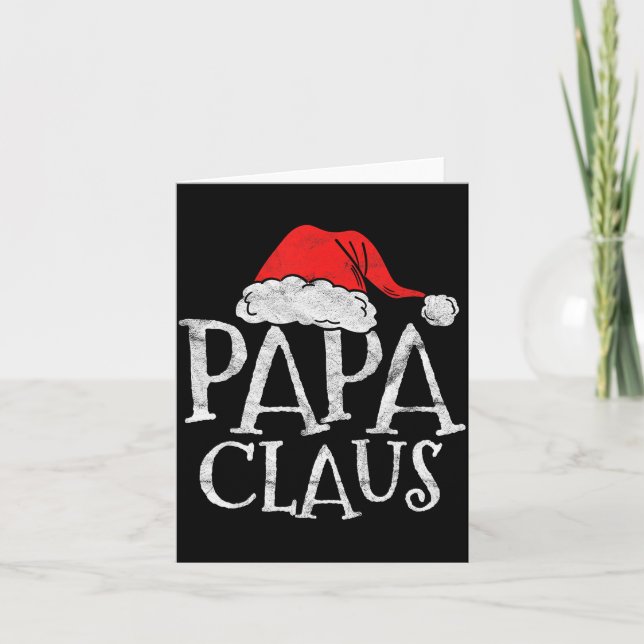 Retro Papa Claus Gift Funny Christmas Santa Costum Card (Front)