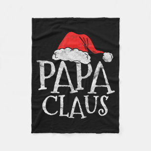 Retro Papa Claus Gift Funny Christmas Santa Costum Fleece Blanket