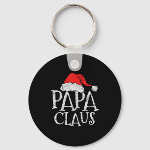 Retro Papa Claus Gift Funny Christmas Santa Costum Key Ring