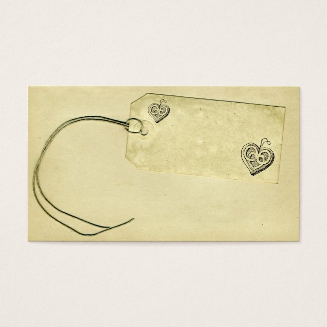 Retro Paper Price Tag Business Card (Front)