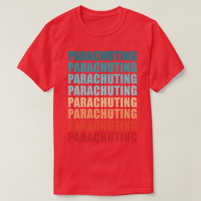 Retro Parachuting Vintage Gift T-Shirt (Design Front)