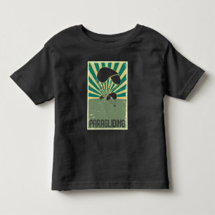 Retro Paragliding Art Flying Hobby Paraglider Toddler T-Shirt