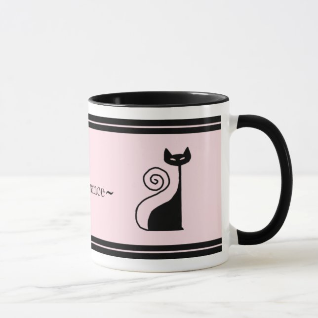 Retro Paris Chic Kitty Cat Mug (Right)