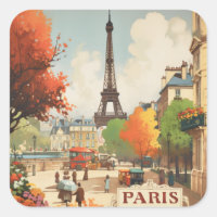 Retro Paris Landmark Travel Flair