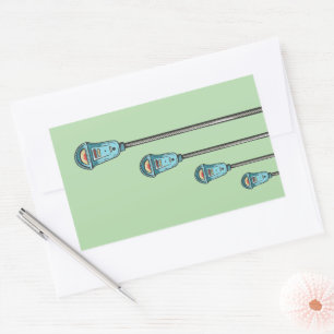 Retro parking meter rectangular sticker